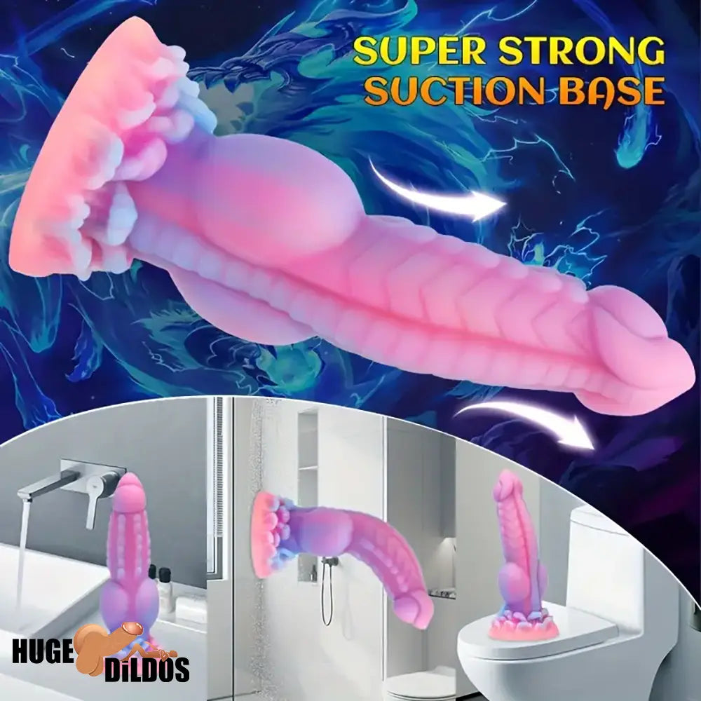 8.14in Fantasy Silicone Flexible Fantasy Big Luminous Monster Dildo