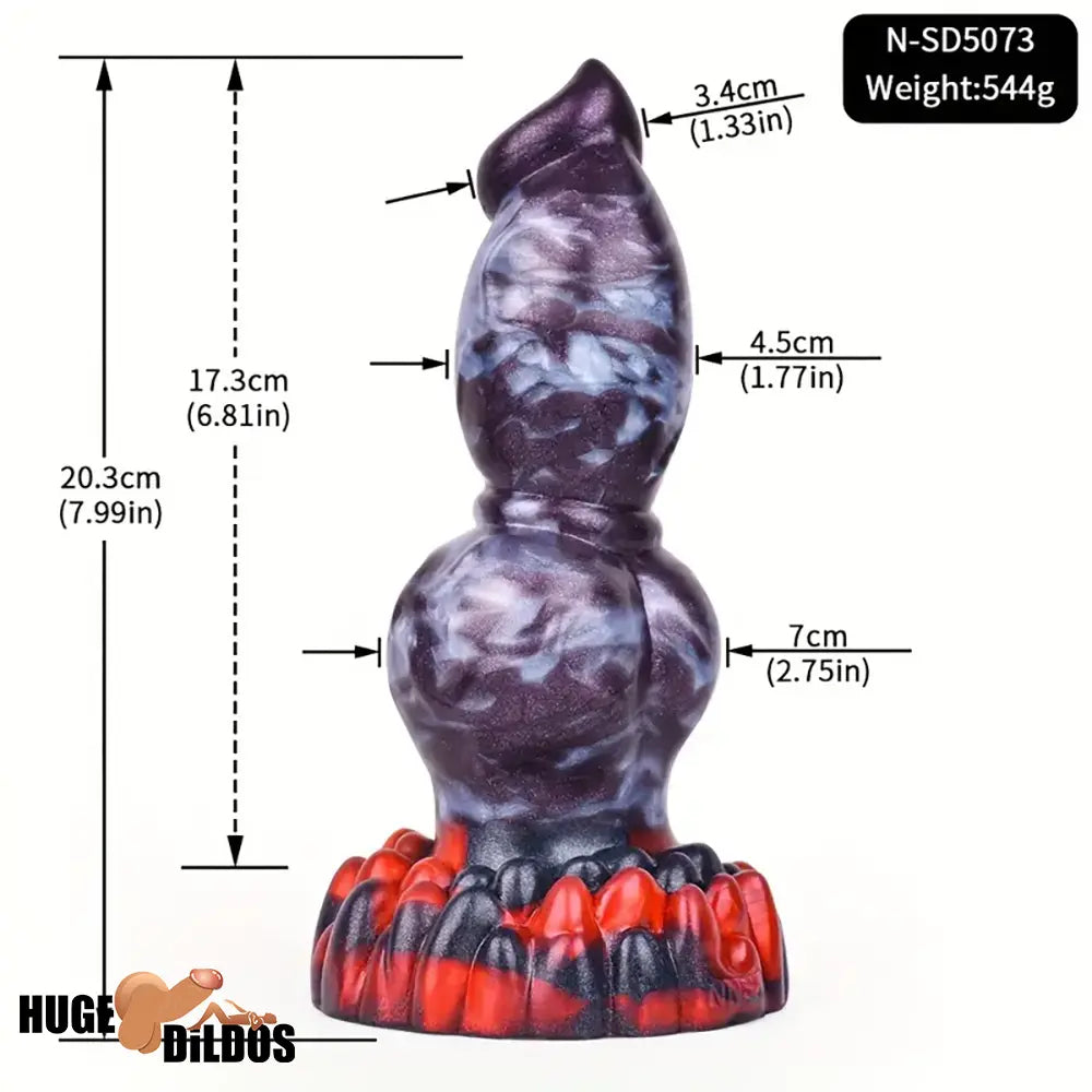 7.87in 7.99in 9.25in Soft Silicone Dog Dildo For Clit Penis Massage