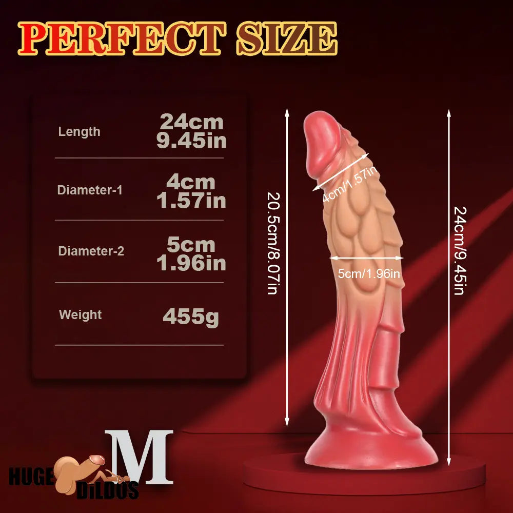 7.48in 9.45in 11.02in 13.38in Big Dragon Fantasy Silicone Soft Anal Dildo