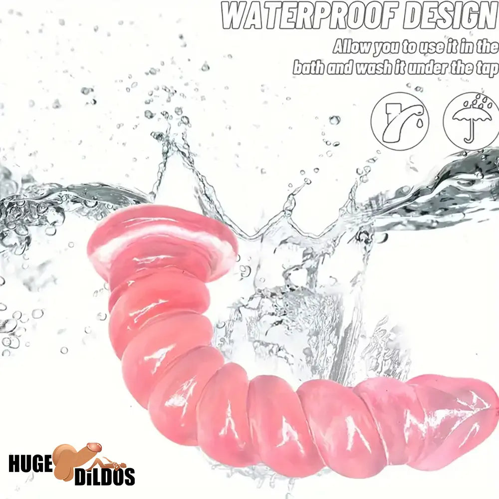 7.1in Unisex Soft Flexible Silicone Dildo For Hands Free Masturbation
