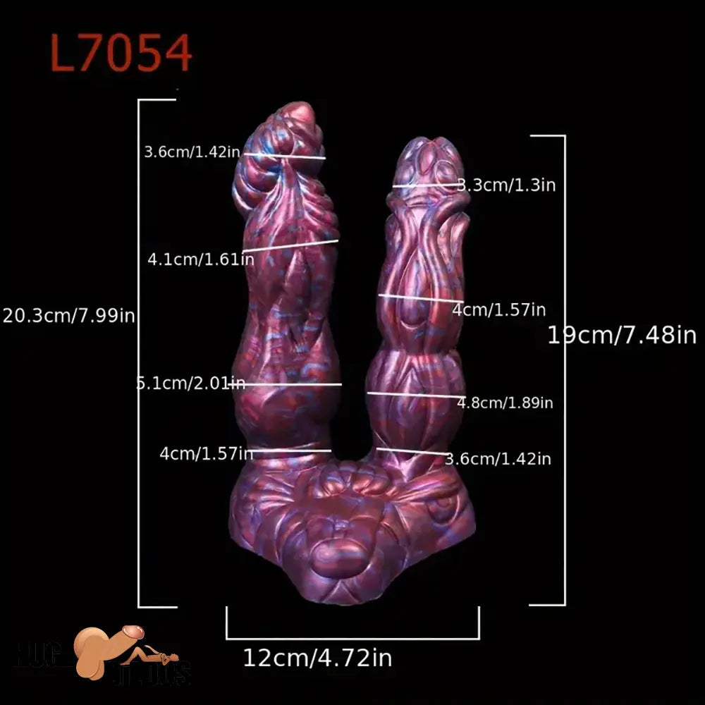 7.64in 7.99in 8.07in Fantasy Silicone Double Heads Lesbian Women Dildo
