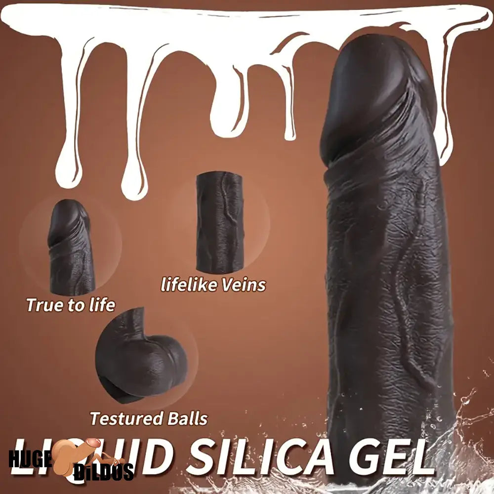 8.66in Usb Powered 10 Vibrating 9 Thrusting Remote Silicone Electric Dildo