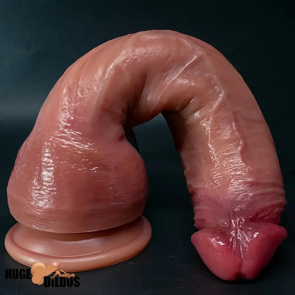 9.05in 10.43in 11.02in 12.2in 13.58in Soft Silicone Big Penis Anal Dildo
