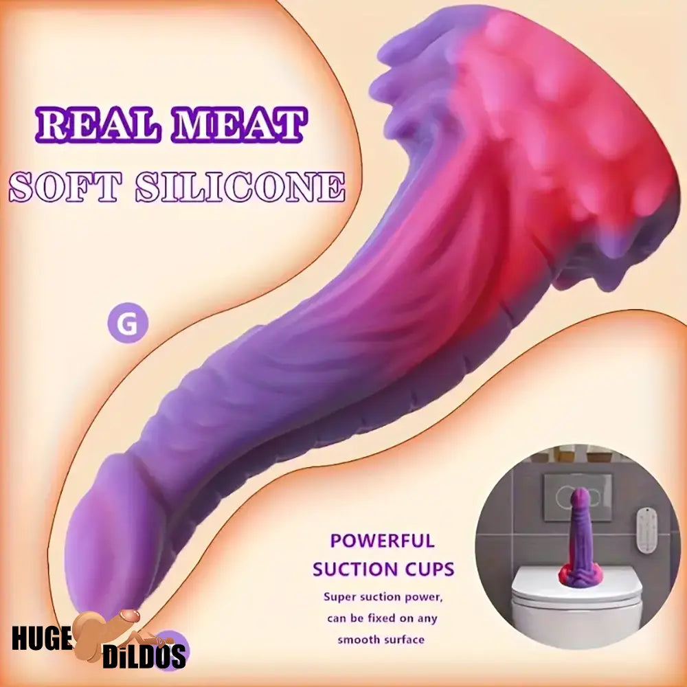 8.07in Fantasy Monster Silicone Soft Big Dildo For Intense Hands-Free Play