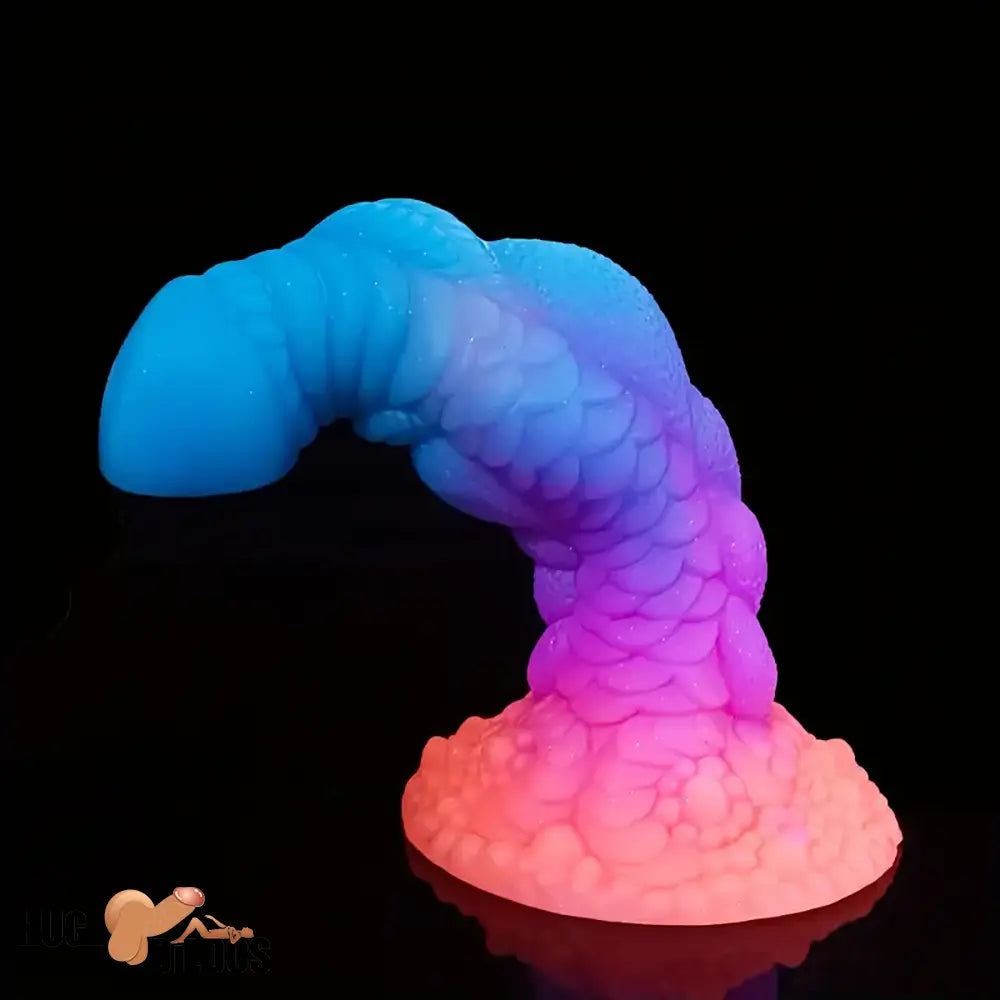 8.66in Silicone Dragon Luminous Real Soft Dildo For G-Spot Vagina