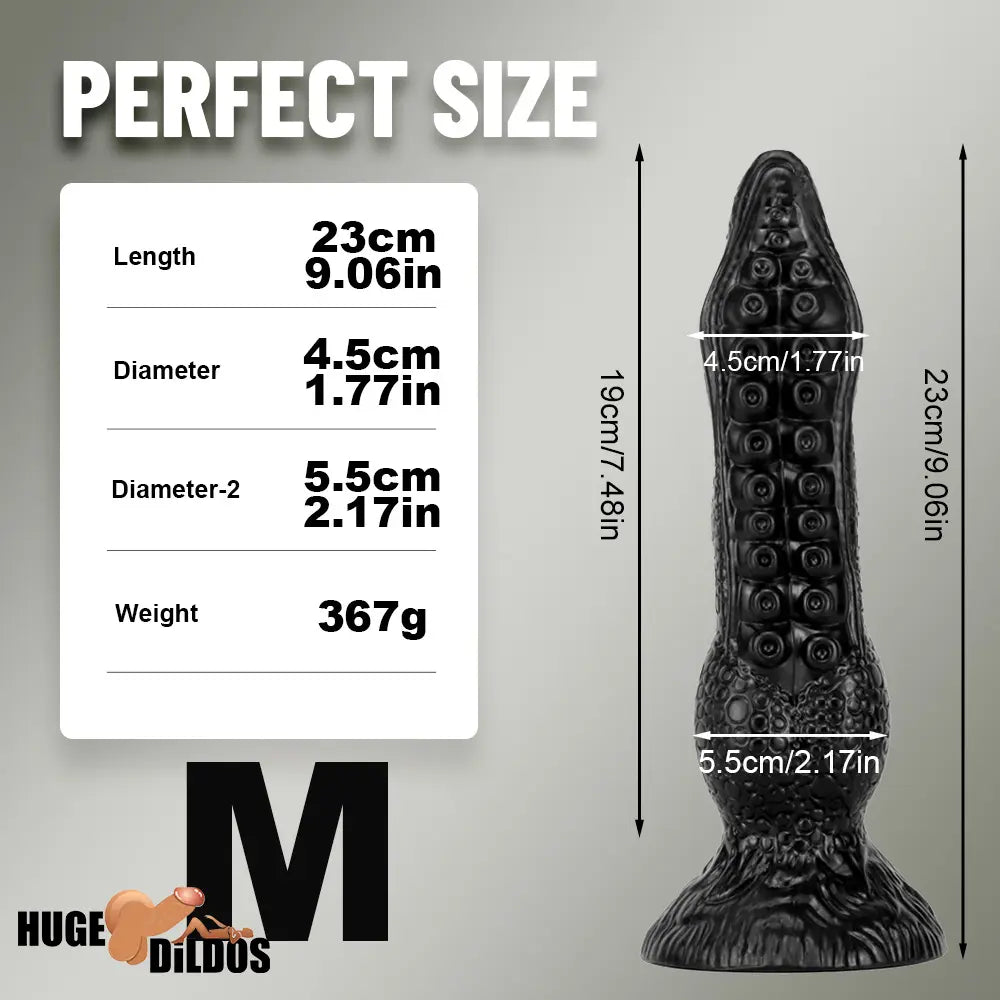 7.08in 9.06in 10.24in 11.81in Big Fantasy Tentacle Octopus PVC Anal Dildo
