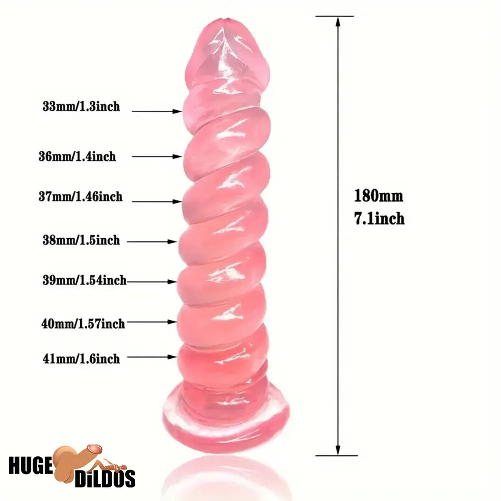 7.1in Unisex Soft Flexible Silicone Dildo For Hands Free Masturbation