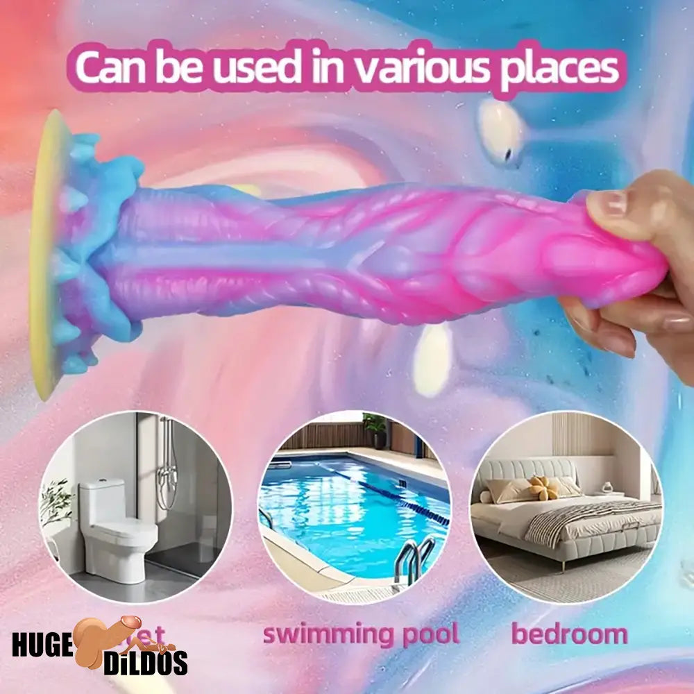 8.6in Silicone Soft Monster Dildo Big Female Masturbator For Prostate