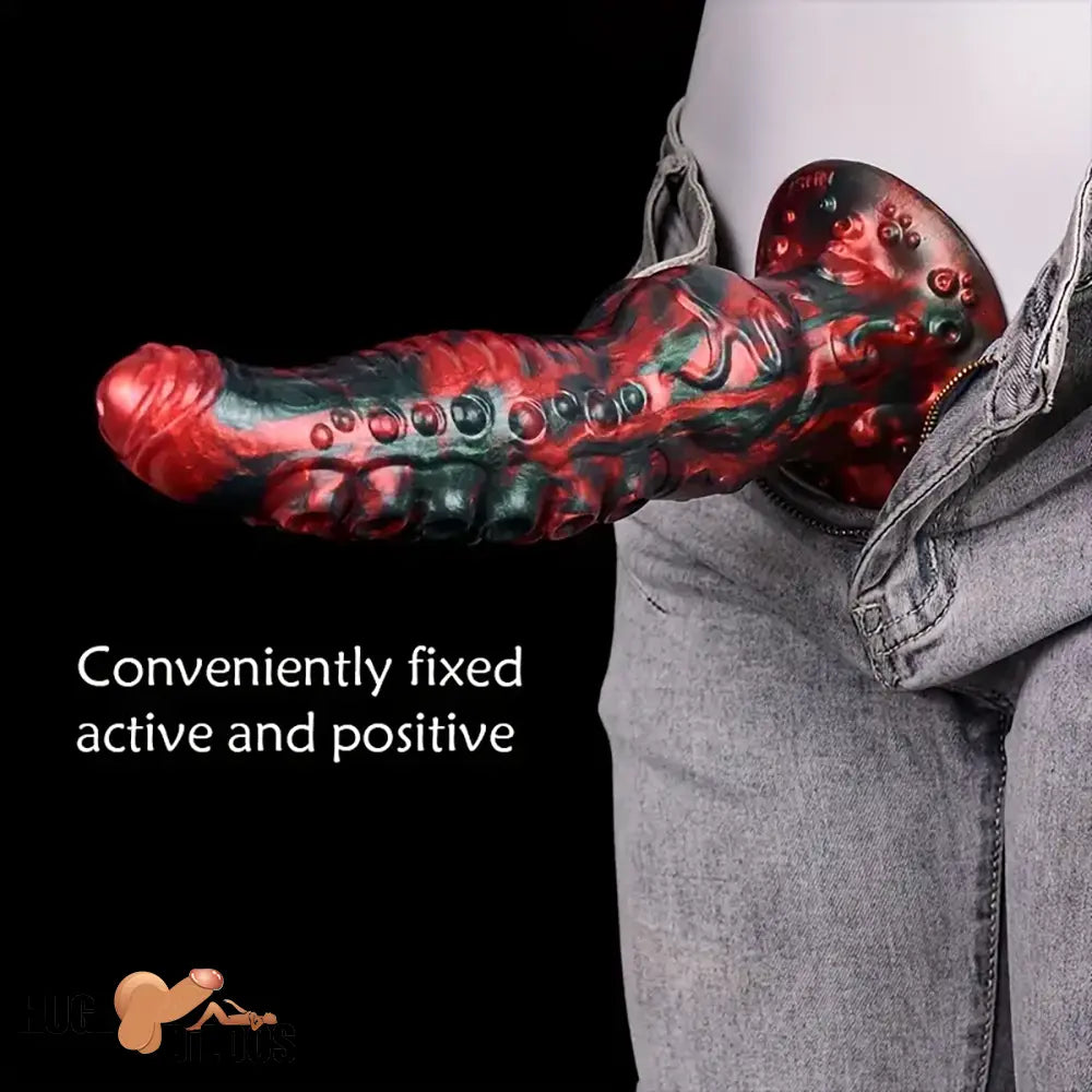 9.65in Silicone Big Soft Thick Tentacle Octopus Monster Dildo Cock
