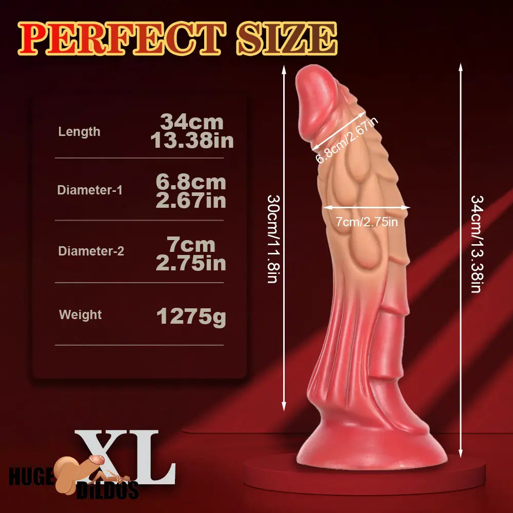 7.48in 9.45in 11.02in 13.38in Big Dragon Fantasy Silicone Soft Anal Dildo