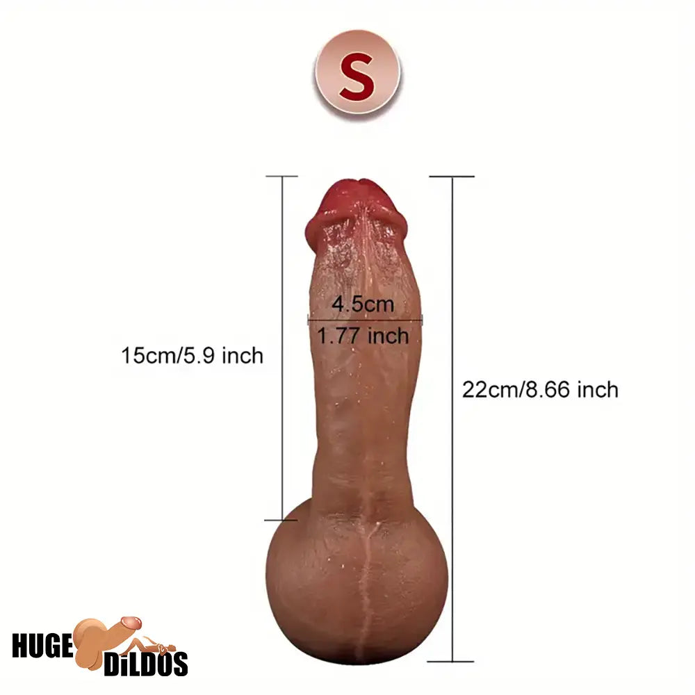8.66in 9in 9.25in Real Skin Silicone Soft Penis Dildo For Women Clit