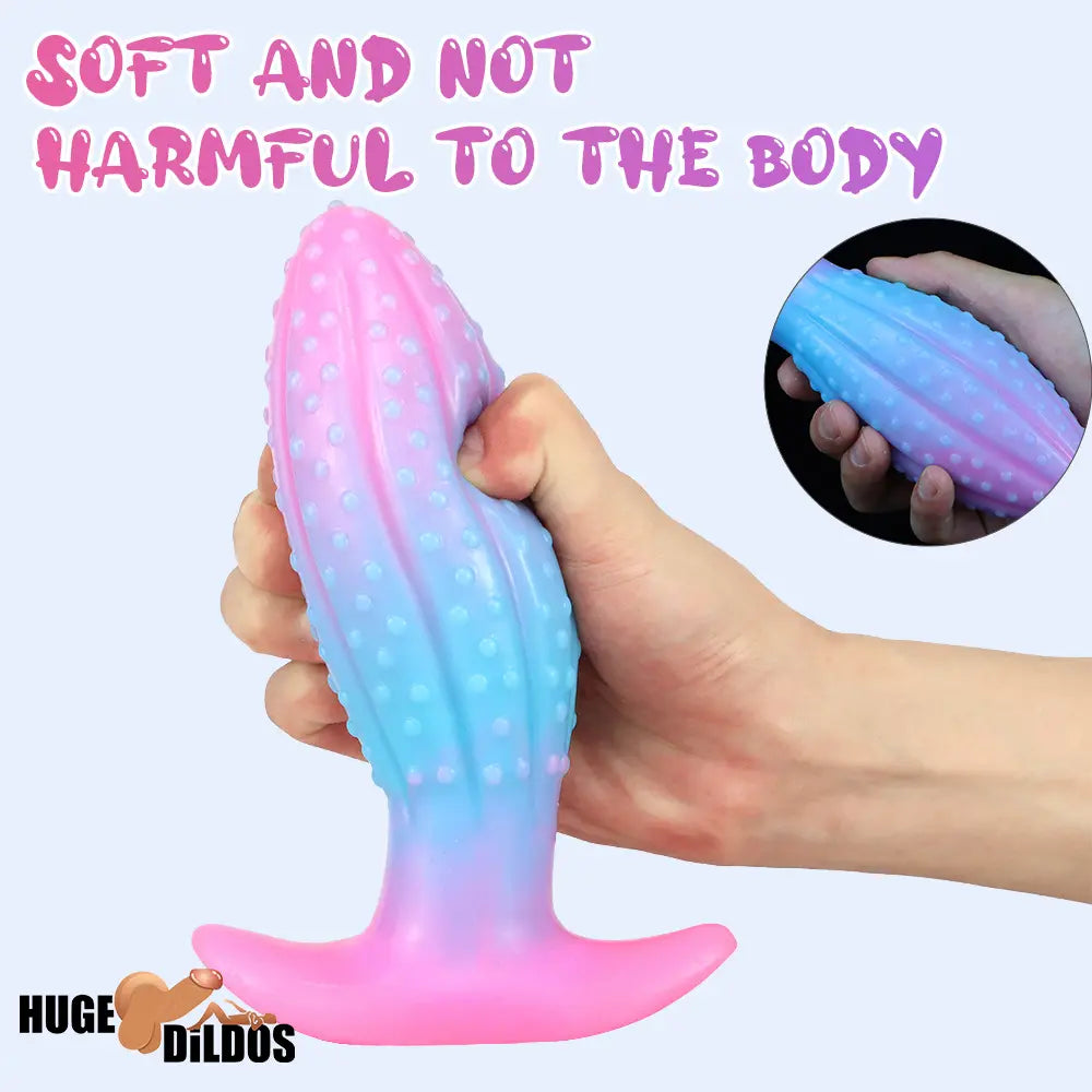 4.5in 5.67in 7.6in Silicone Soft Fluorescent Luminous Cock Anal Plug Dildo