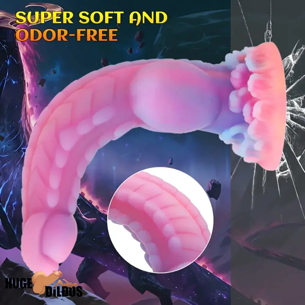 8.14in Fantasy Silicone Flexible Fantasy Big Luminous Monster Dildo