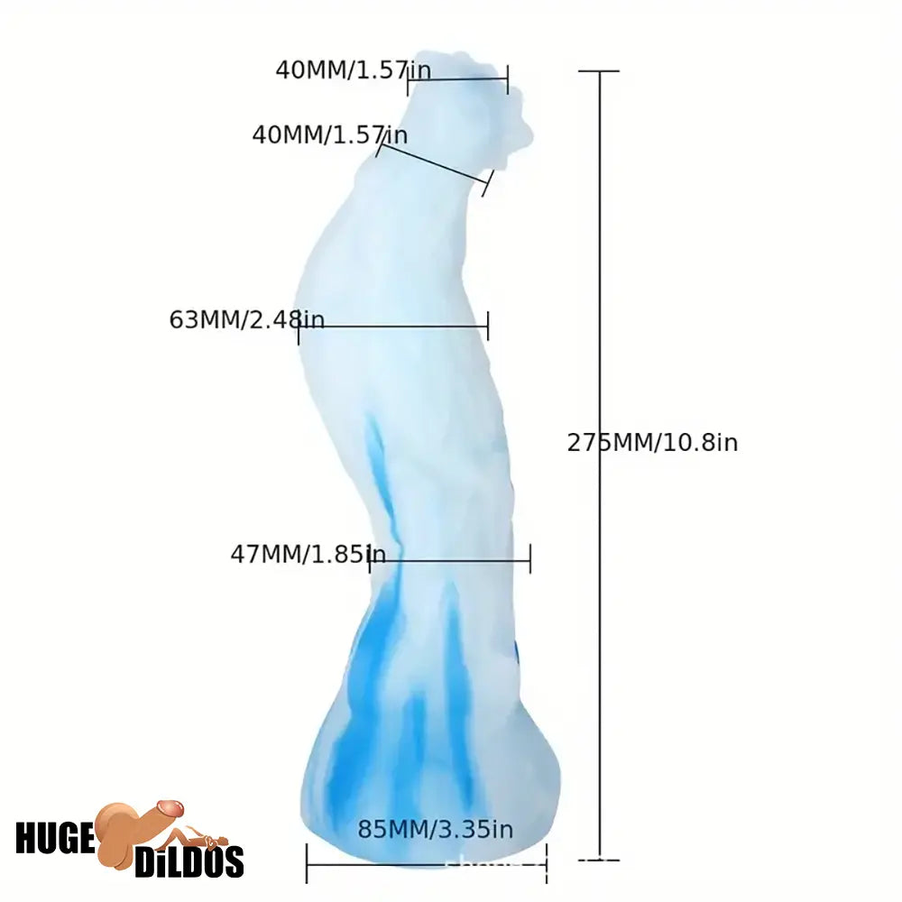 10.8in Rooster Shape Fantasy Large Silicone Soft Dildo For Anus Penis