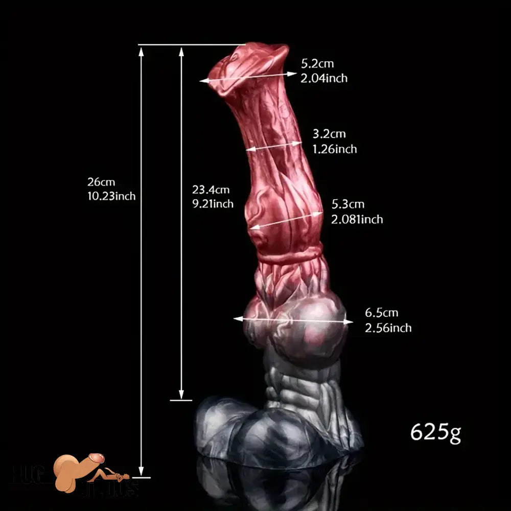 10.23in Large Animal Horse Cock Fantasy Silicone Soft Dildo Cock