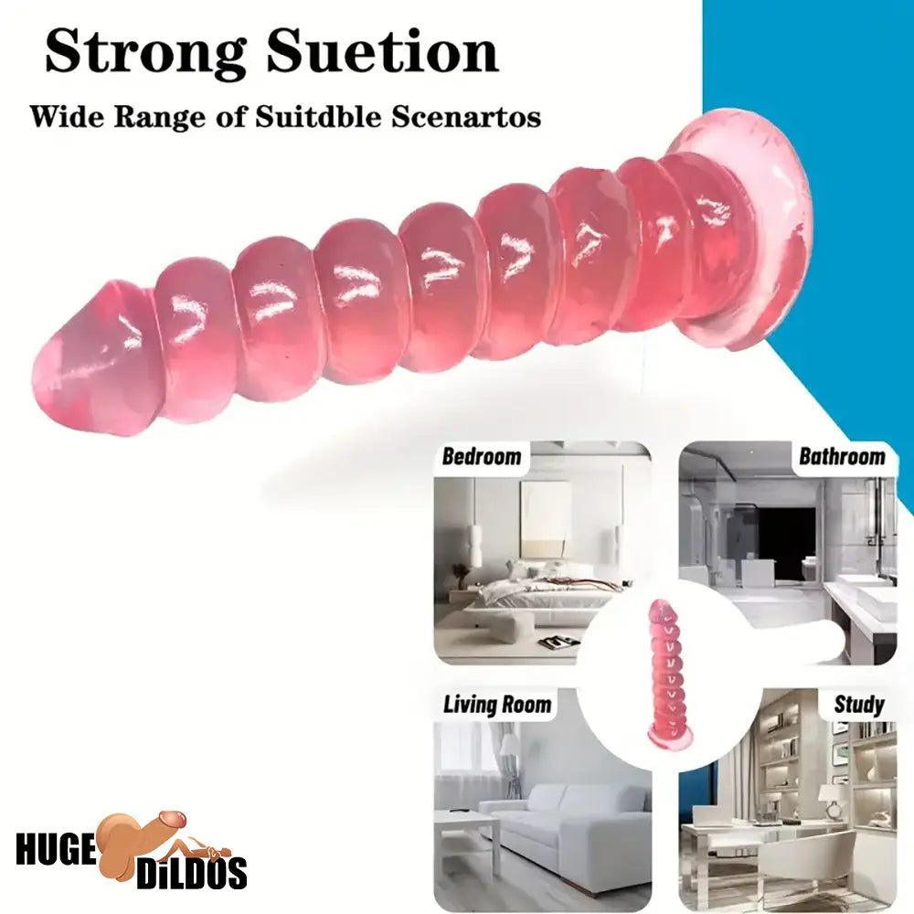7.1in Unisex Soft Flexible Silicone Dildo For Hands Free Masturbation