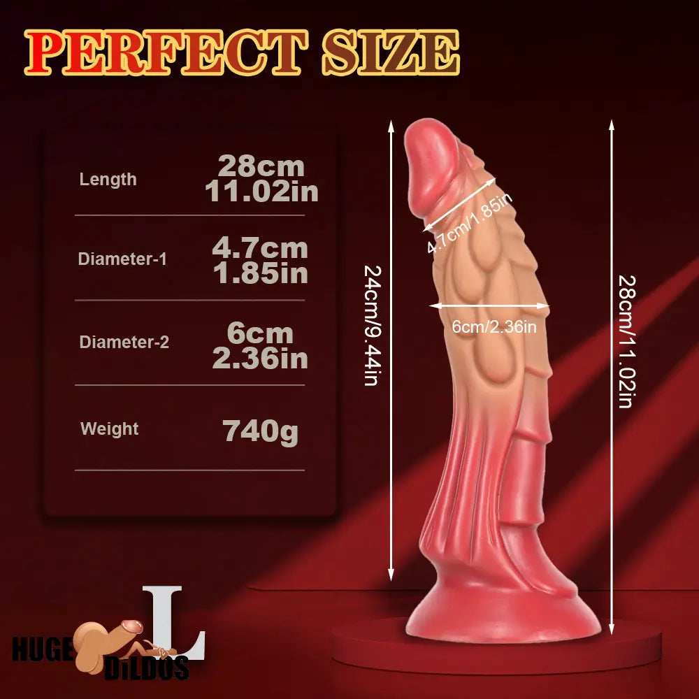 7.48in 9.45in 11.02in 13.38in Big Dragon Fantasy Silicone Soft Anal Dildo