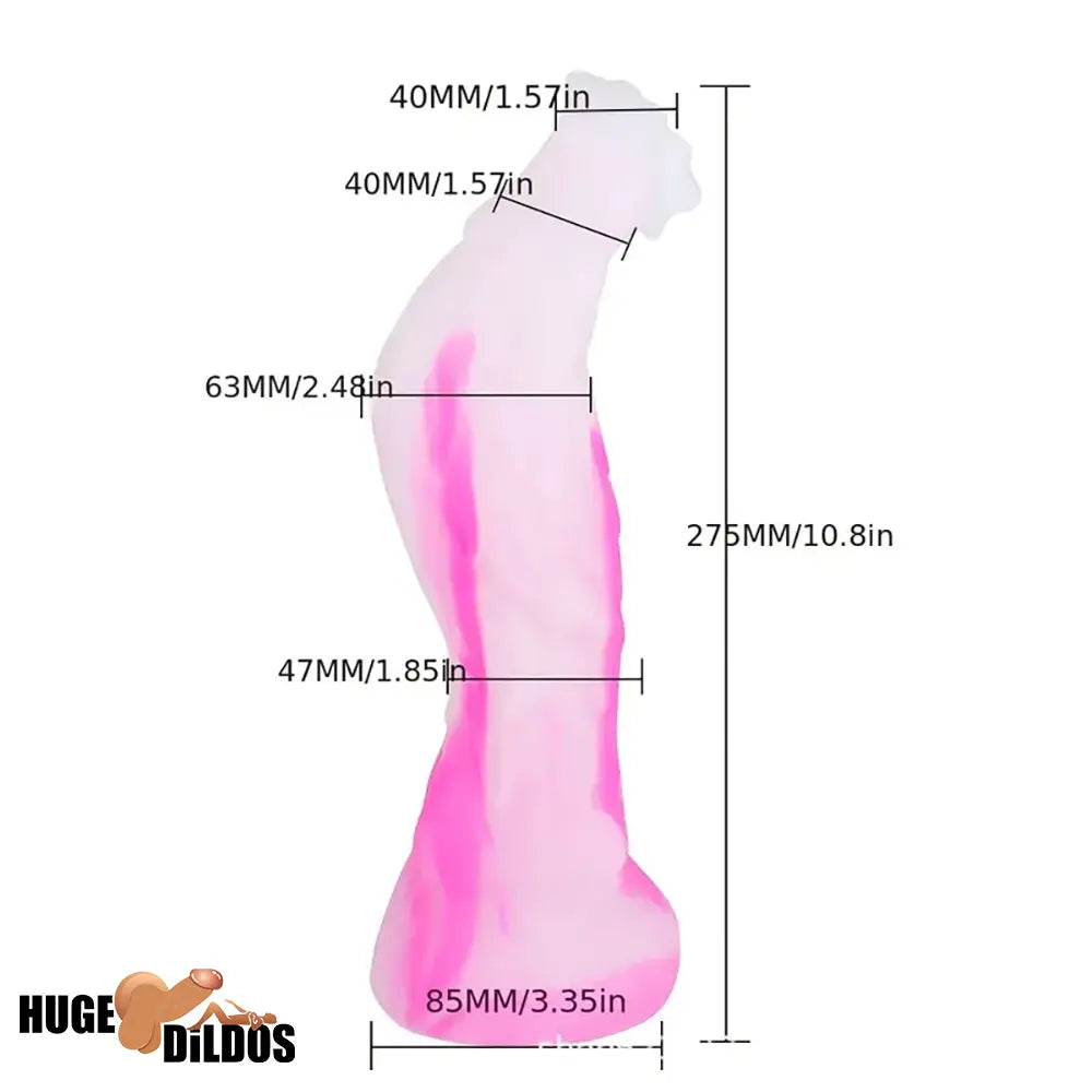 10.8in Rooster Shape Fantasy Large Silicone Soft Dildo For Anus Penis