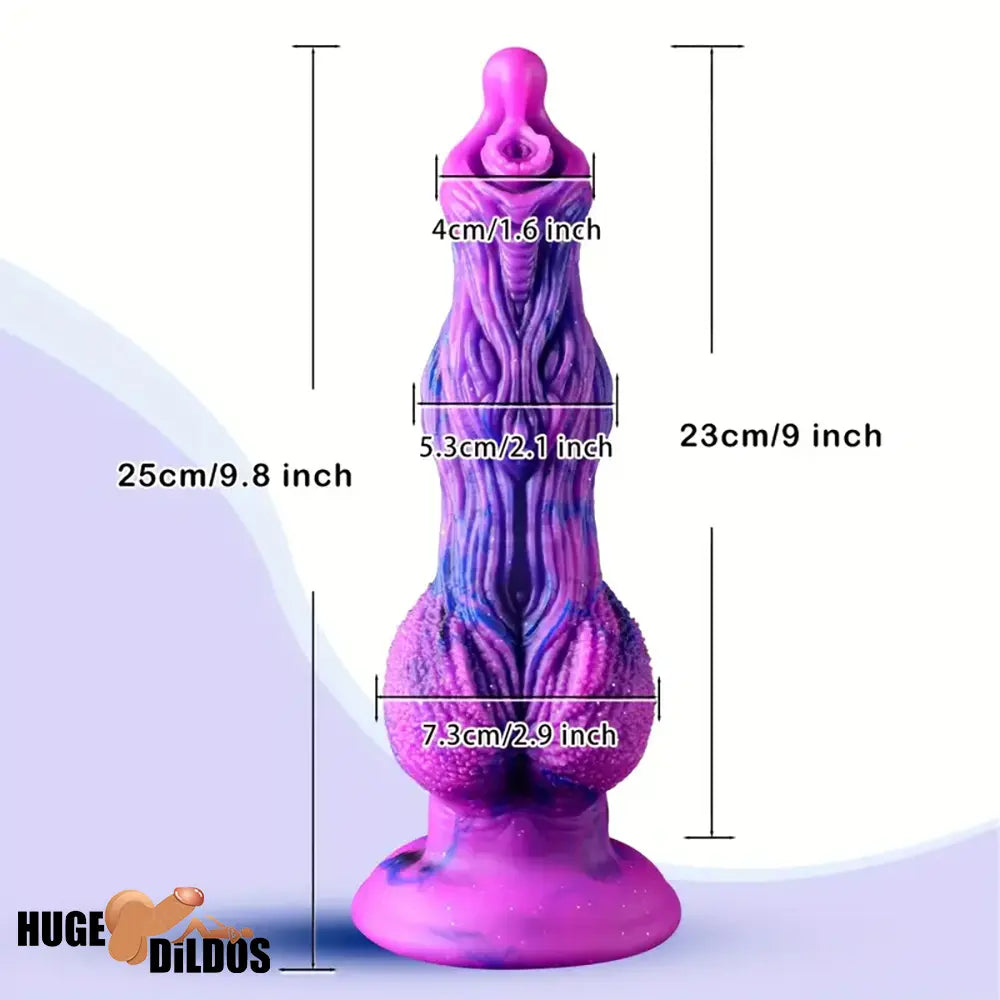9.8in Fantasy Animal Soft Silicone Dog Monster Dildo For Couples Penis