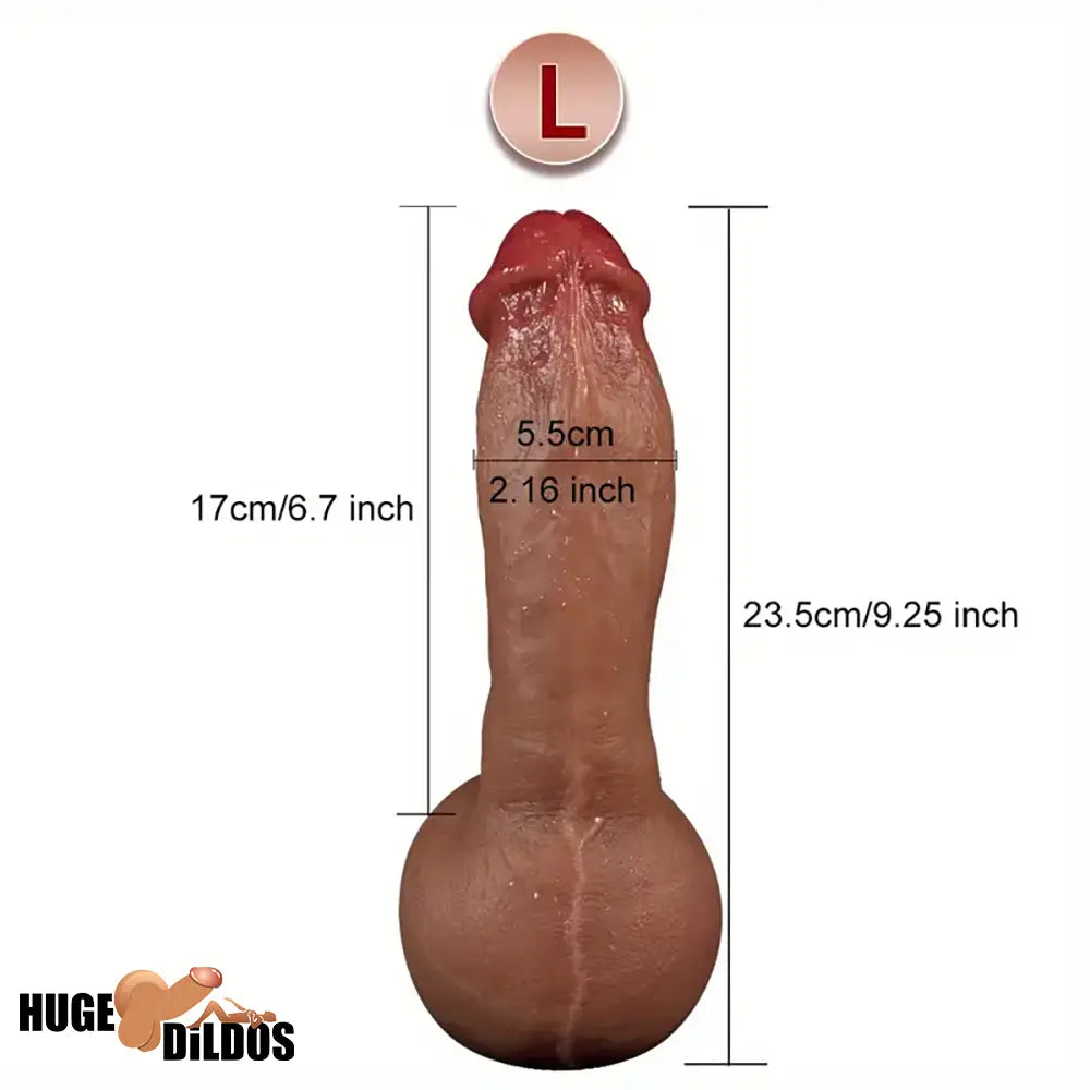 8.66in 9in 9.25in Real Skin Silicone Soft Penis Dildo For Women Clit