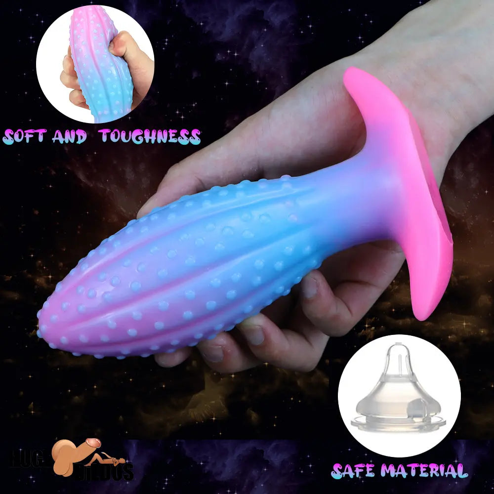4.5in 5.67in 7.6in Silicone Soft Fluorescent Luminous Cock Anal Plug Dildo