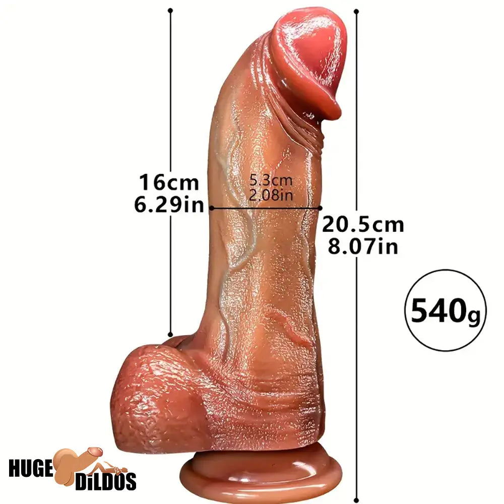 6.88in 8.07in Real Looking Silicone Flexible Dildo For Vaginal Hands Play