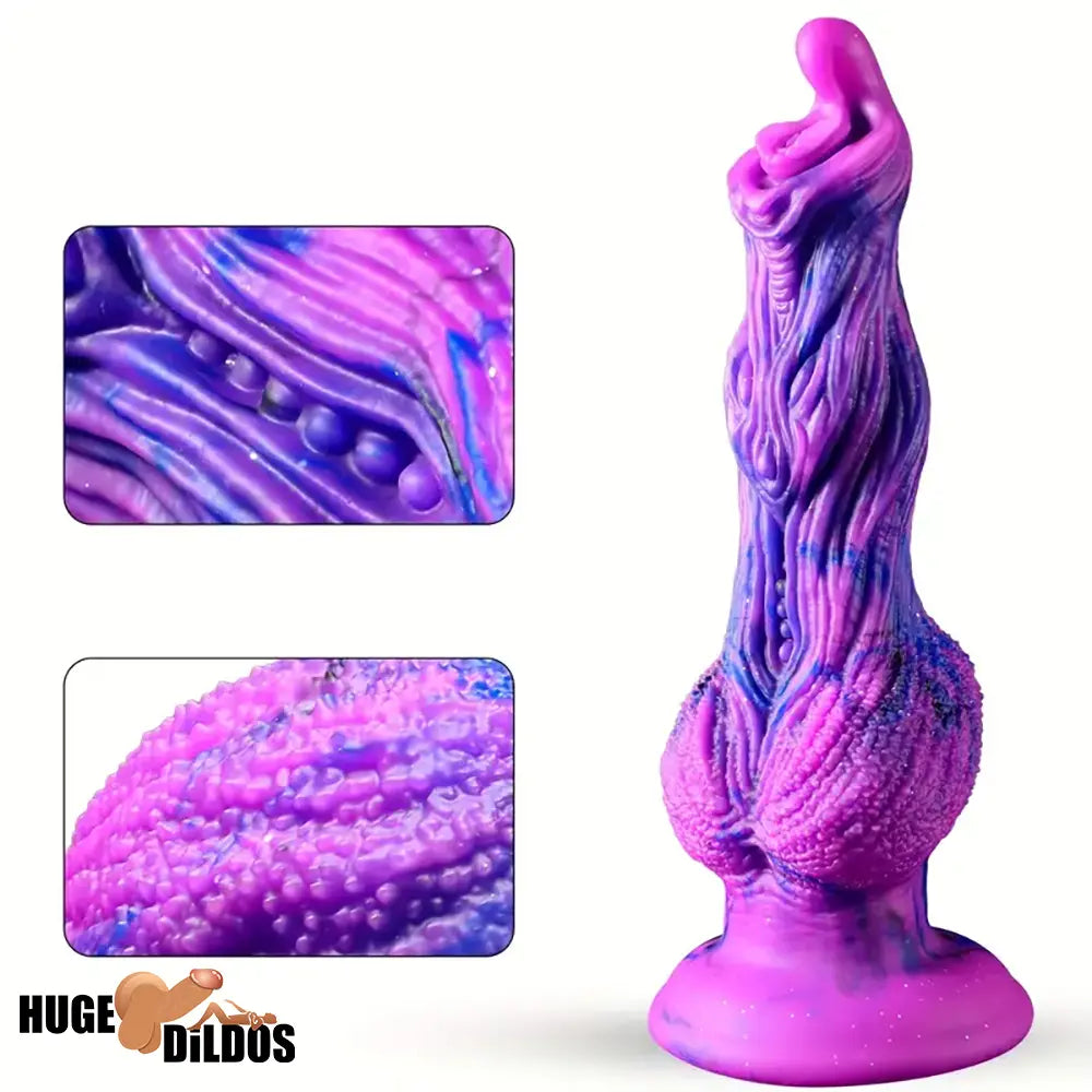 9.8in Fantasy Animal Soft Silicone Dog Monster Dildo For Couples Penis