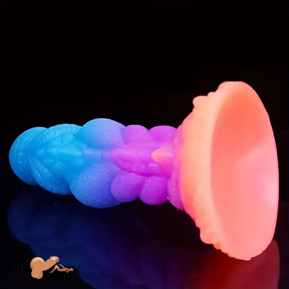 8.66in Silicone Dragon Luminous Real Soft Dildo For G-Spot Vagina