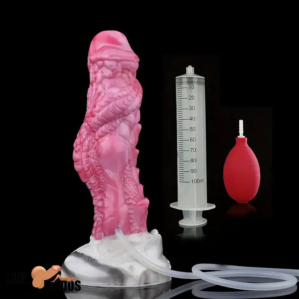 8.03in Realistic Animal Alien Dragon Ejaculating Silicone Fantasy Dildo