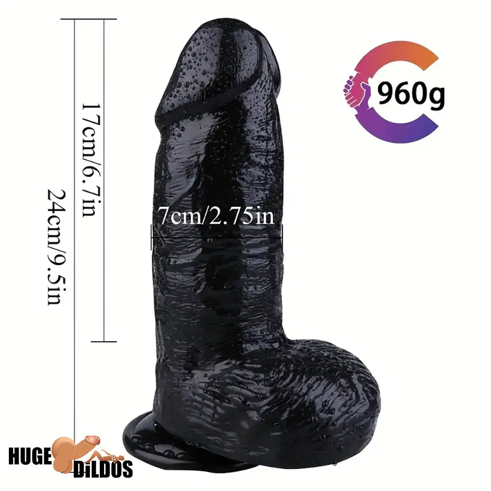 9.5in Big Real Looking Dildo For Women Men Lesbian Gay PVC Sex Tool