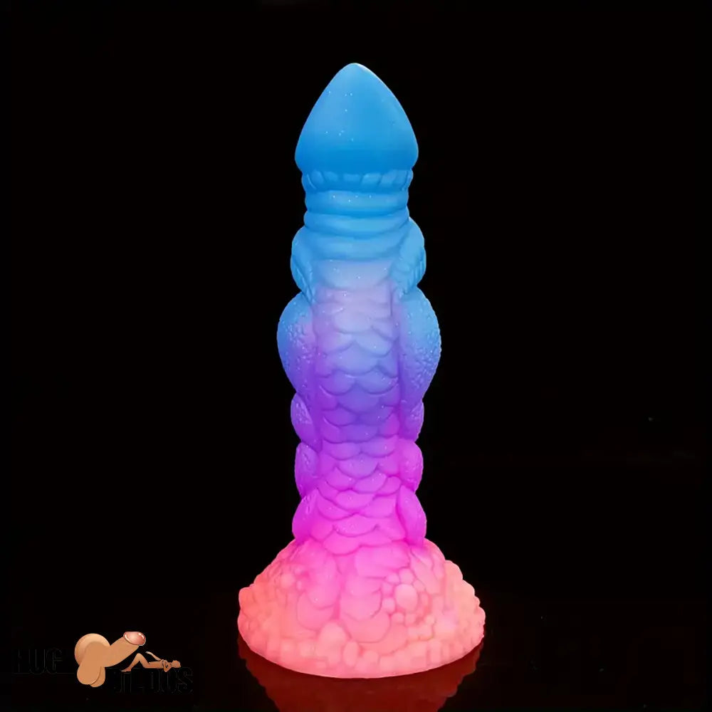 8.66in Silicone Dragon Luminous Real Soft Dildo For G-Spot Vagina