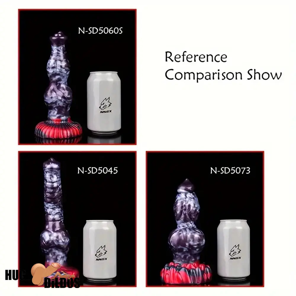 7.87in 7.99in 9.25in Soft Silicone Dog Dildo For Clit Penis Massage