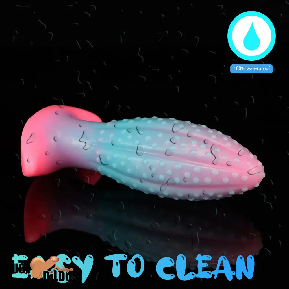 4.5in 5.67in 7.6in Silicone Soft Fluorescent Luminous Cock Anal Plug Dildo