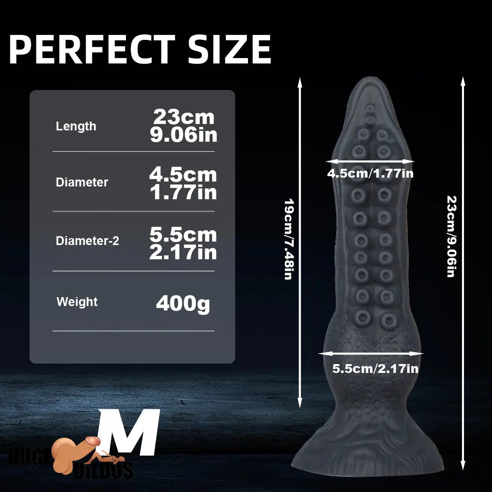 7.08in 9.06in 10.24in 11.81in Octopus Tentacle Cock Silicone Soft Big Dildo