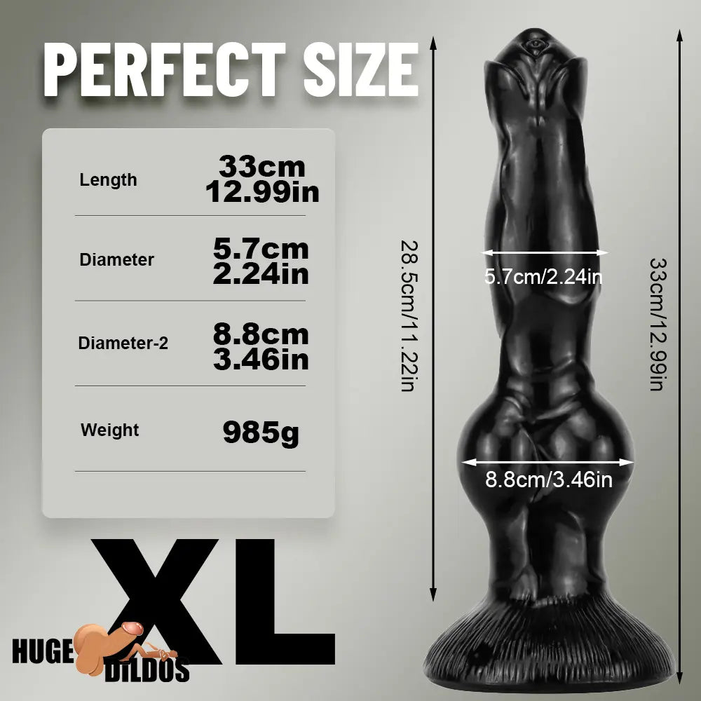 7.48in 9.45in 11.02in 12.99in Big Fantasy Animal Dog Cock Female Anal Dildo