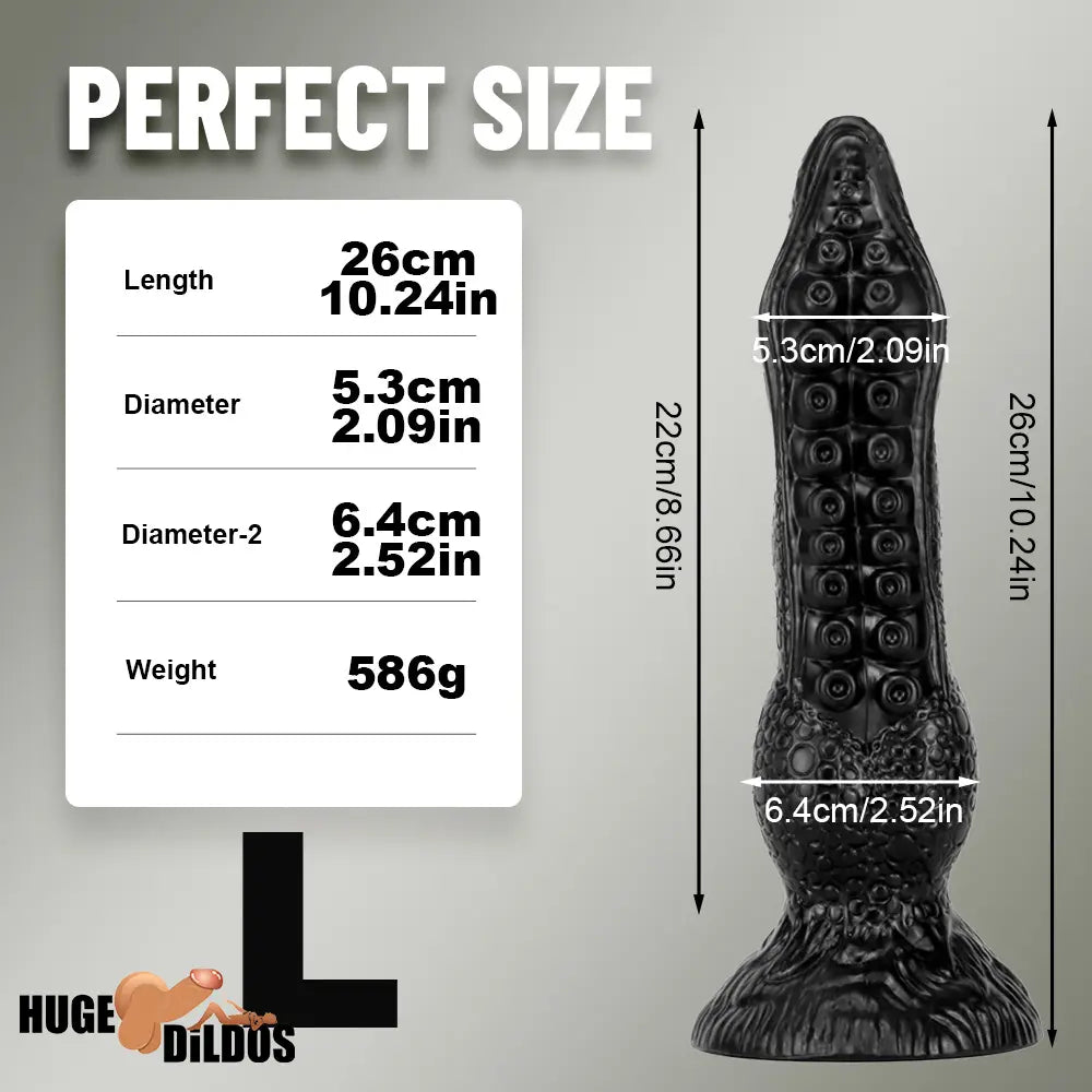 7.08in 9.06in 10.24in 11.81in Big Fantasy Tentacle Octopus PVC Anal Dildo