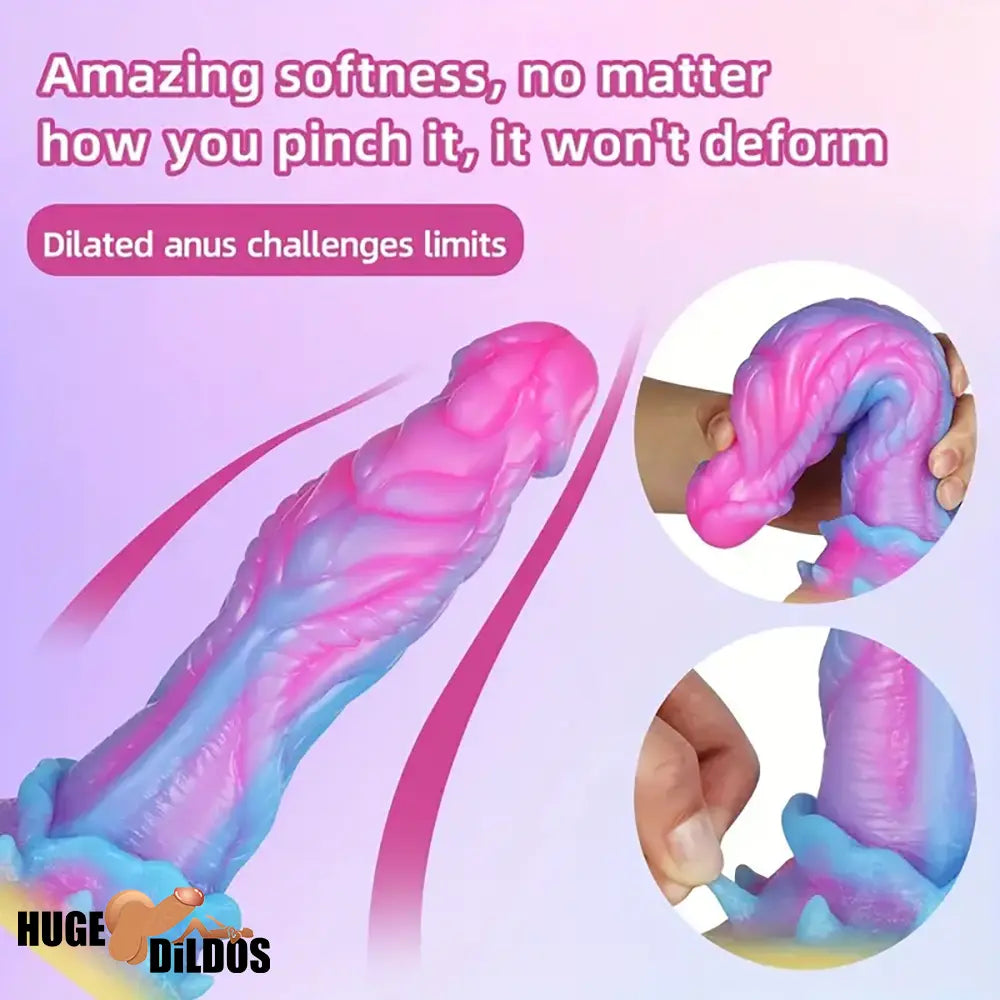 8.6in Silicone Soft Monster Dildo Big Female Masturbator For Prostate