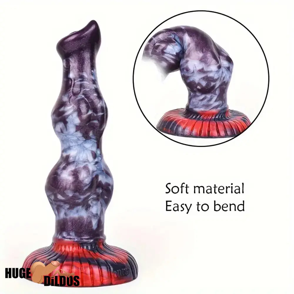 7.87in 7.99in 9.25in Soft Silicone Dog Dildo For Clit Penis Massage