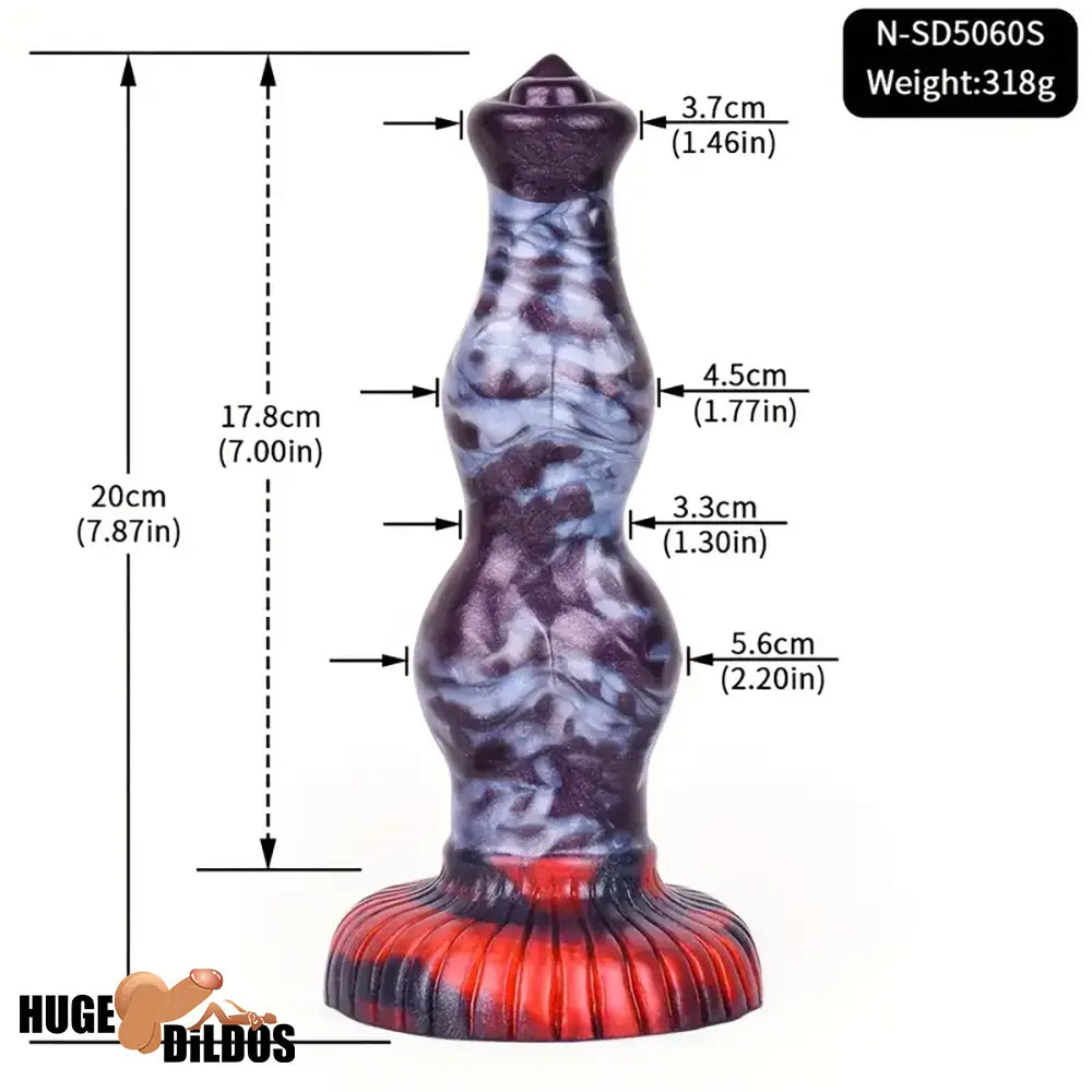 7.87in 7.99in 9.25in Soft Silicone Dog Dildo For Clit Penis Massage