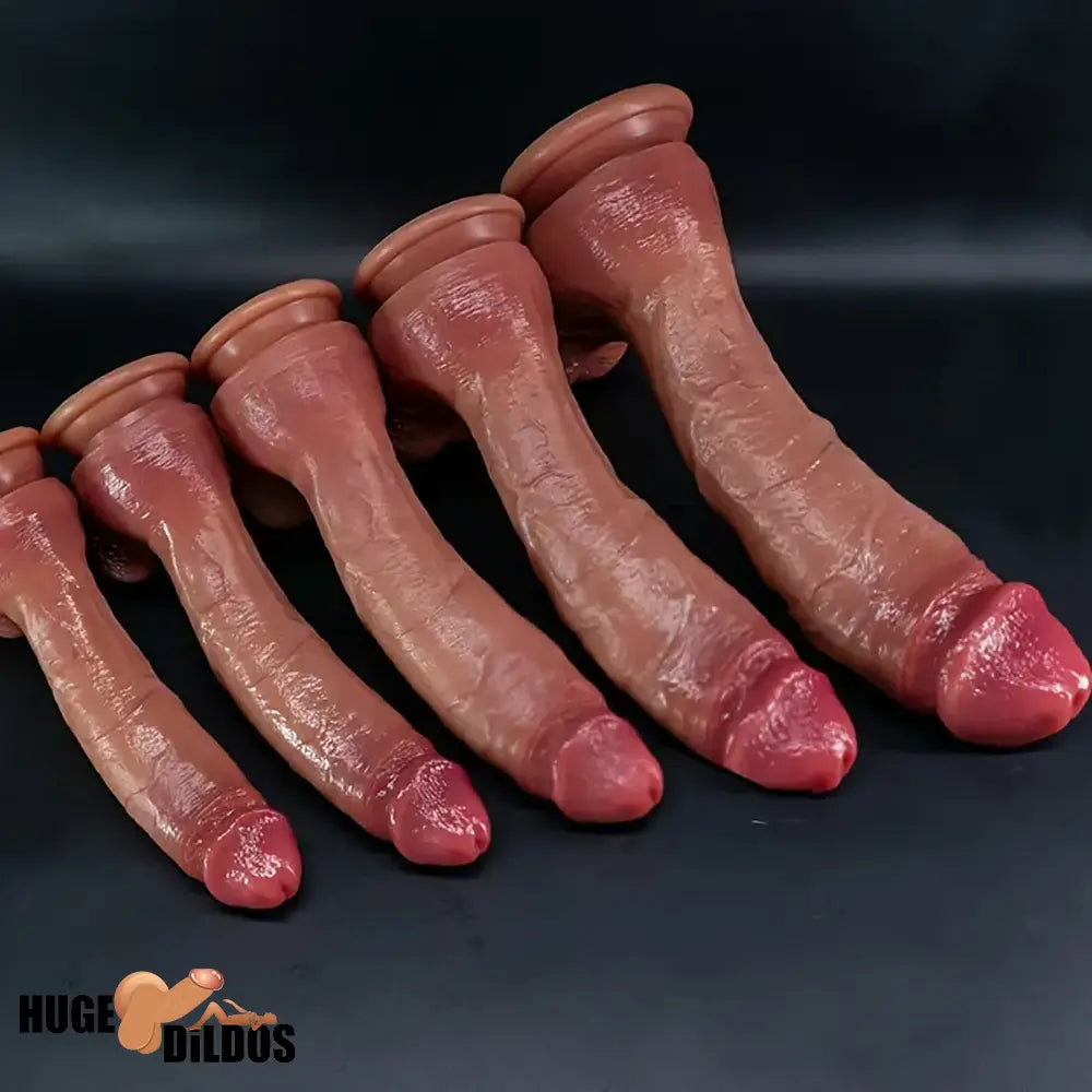 9.05in 10.43in 11.02in 12.2in 13.58in Soft Silicone Big Penis Anal Dildo