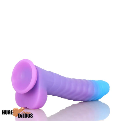 8.15in 9.06in Mixed Color Silicone Gradient Big Soft Odd Big Anal Dildo