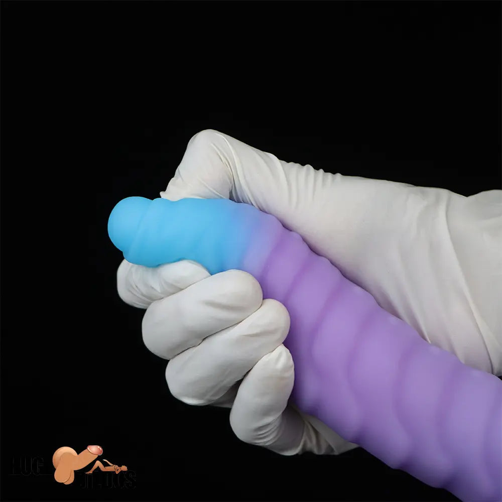 8.15in 9.06in Mixed Color Silicone Gradient Big Soft Odd Big Anal Dildo