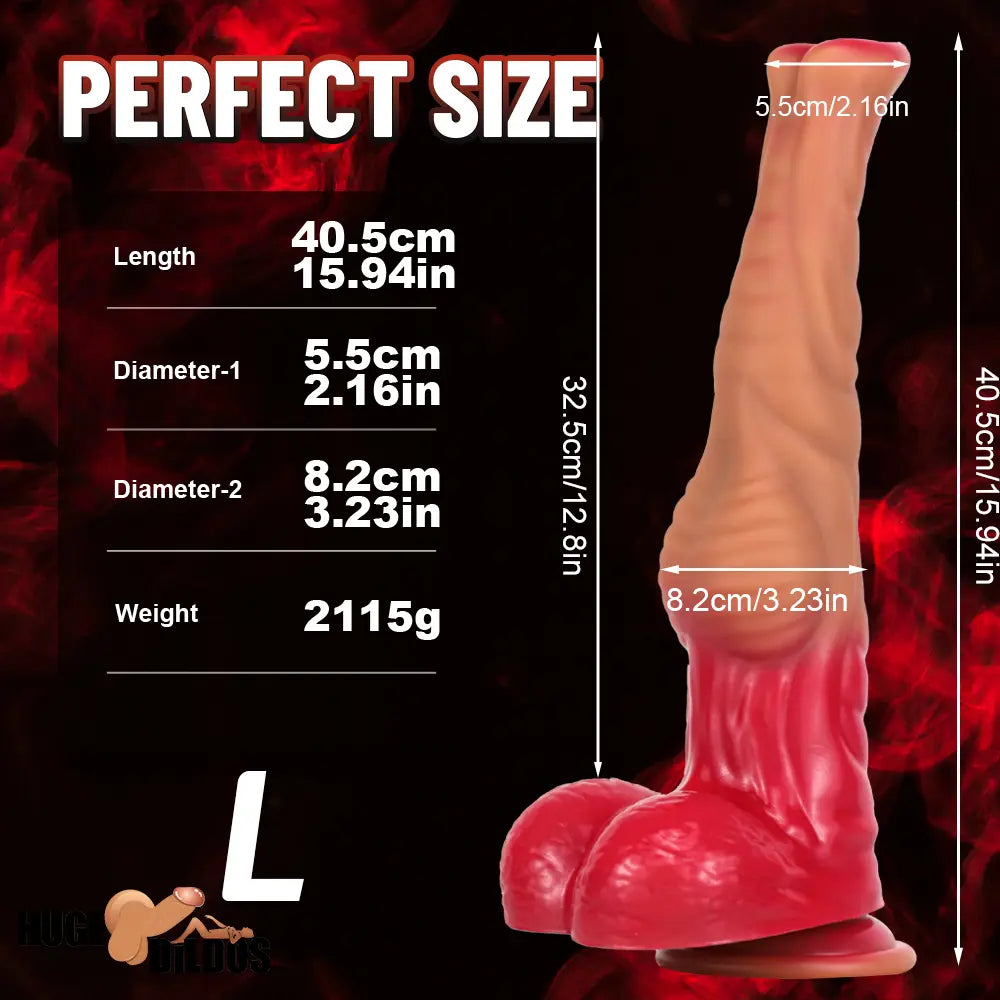 12.6in 14.37in 15.94in Silicone Animal Horse Cock Large Dildo Sex Toy
