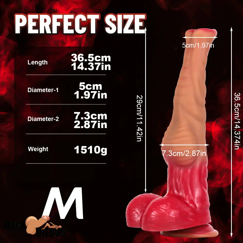 12.6in 14.37in 15.94in Silicone Animal Horse Cock Large Dildo Sex Toy