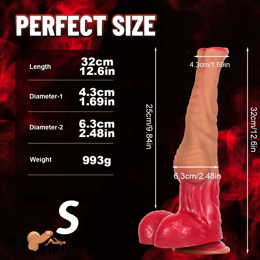 12.6in 14.37in 15.94in Silicone Animal Horse Cock Large Dildo Sex Toy