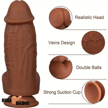 8in Premium Realistic Large PVC Dildo For Couples Solo Masturbation