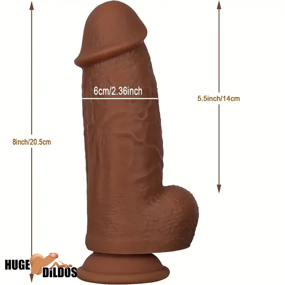 8in Premium Realistic Large PVC Dildo For Couples Solo Masturbation