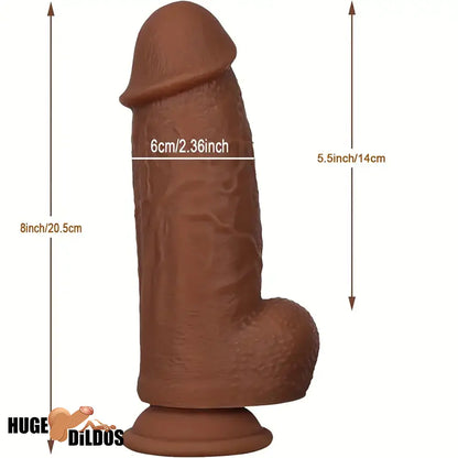 8in Premium Realistic Large PVC Dildo For Couples Solo Masturbation