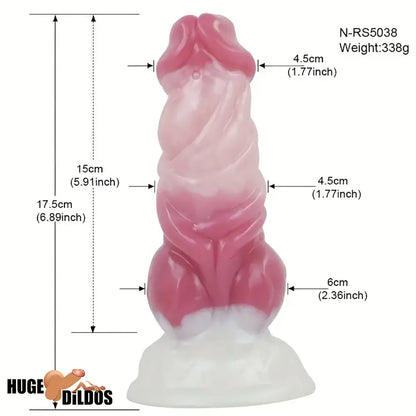 6.89in Liquid Silicone Monster Fantasy Dildo For Couples Hands-Free Play