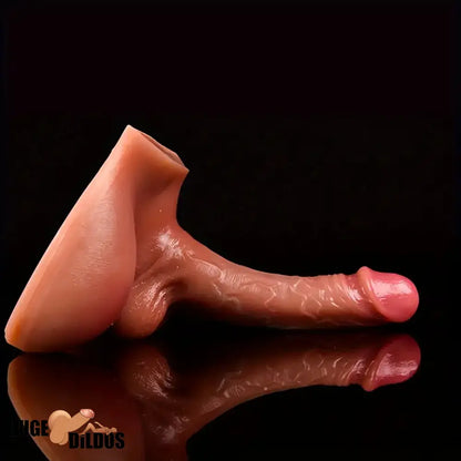 7.08in Flexible Silicone Soft Dildo With Sex Torso For Female Hands Free